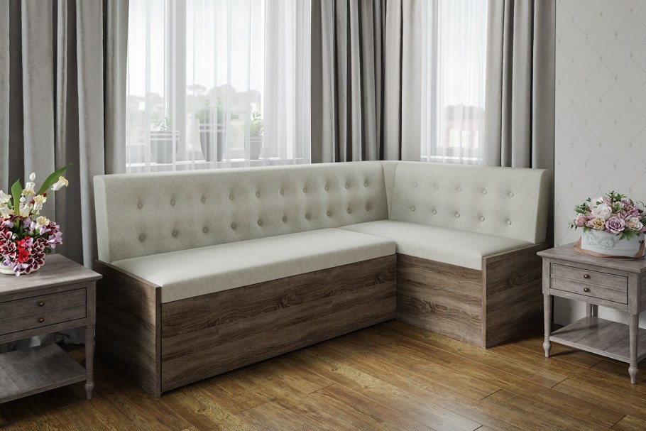 Кухонный диван секрет-4 со спальным местом (Браун капро)