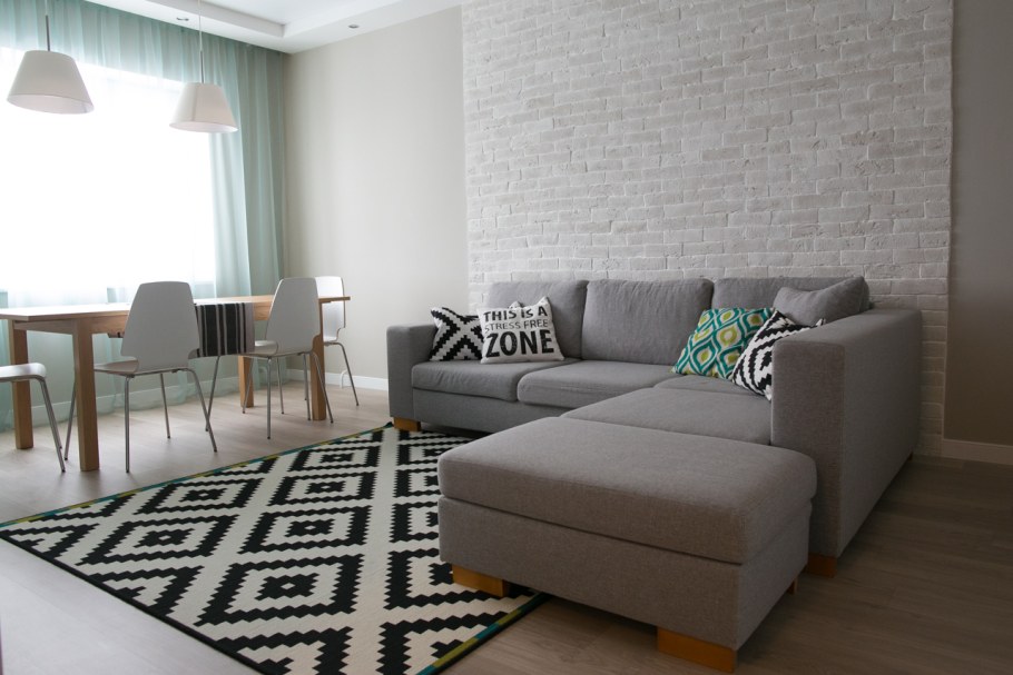 Темно синяя гостиная