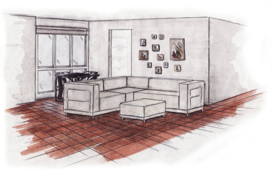 Угловая перспектива комнаты