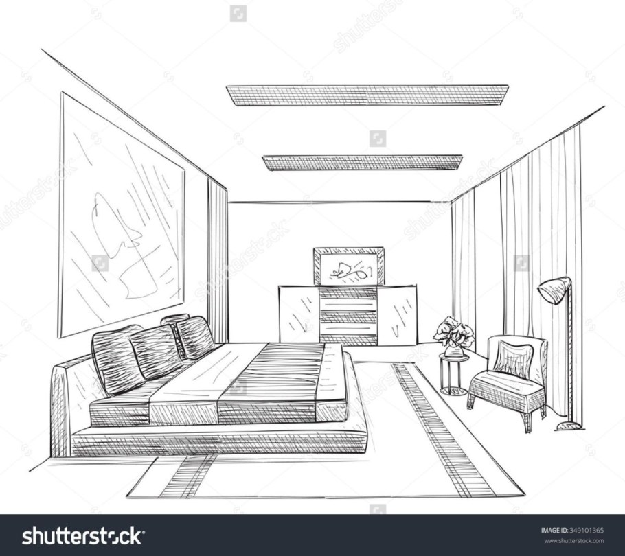 Кровать в угловой перспективе