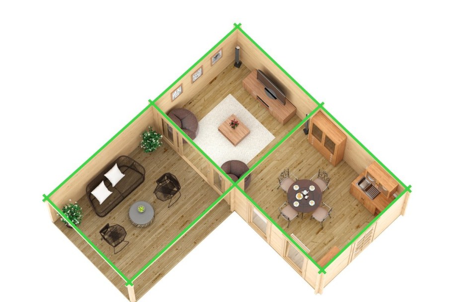 Бытовка с верандой 2,3м * 5,8м, утепленная