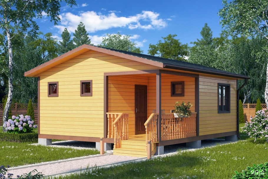 Хозблок с верандой