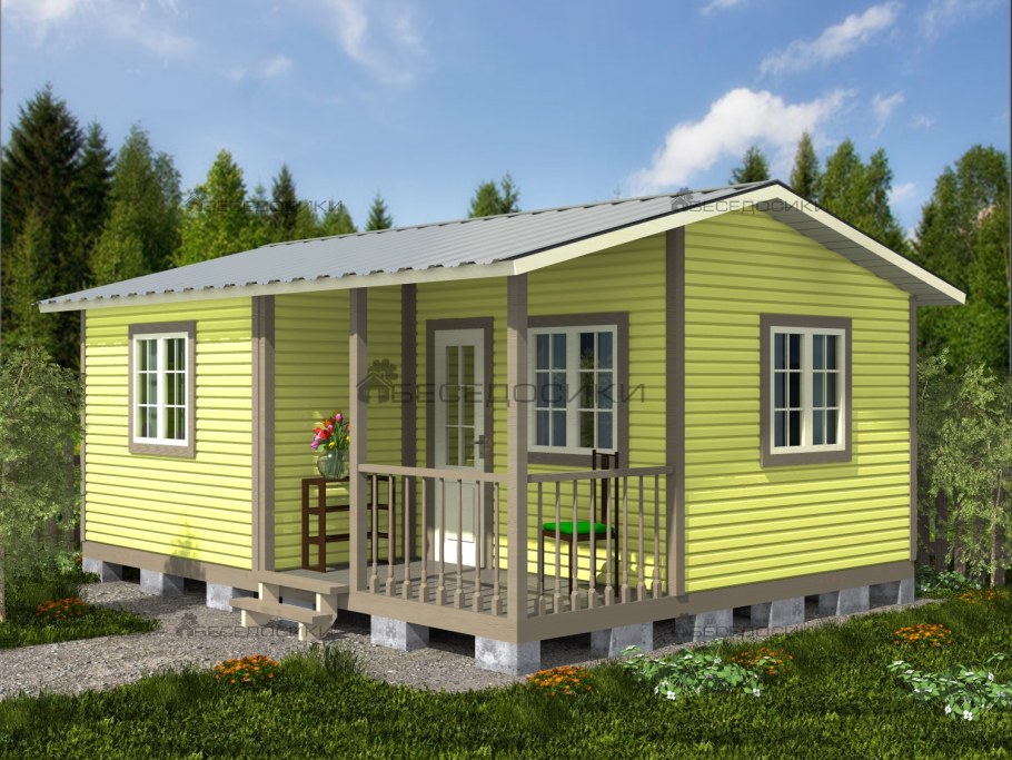 Баня с односкатной крышей проекты 4х6