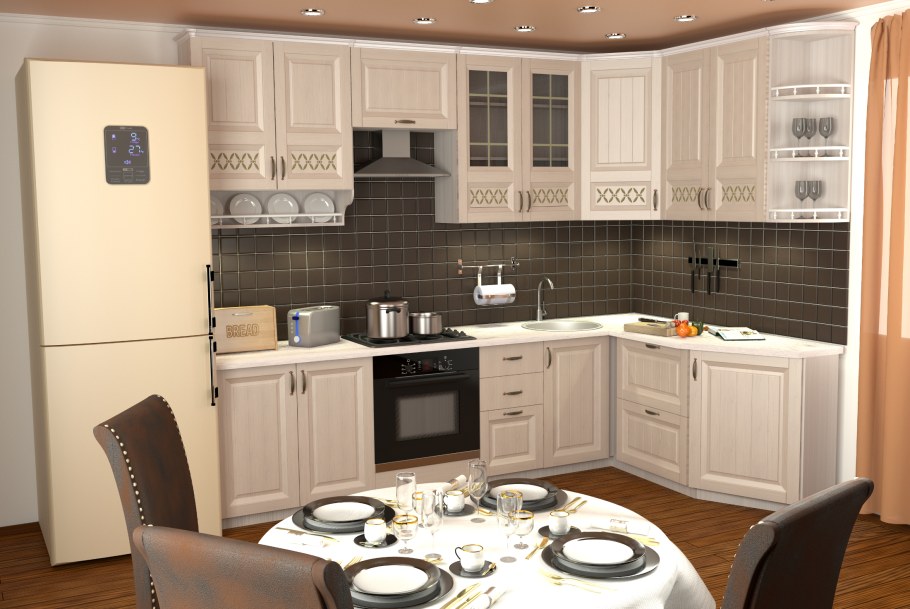 Кухня Селена лиственница светлая