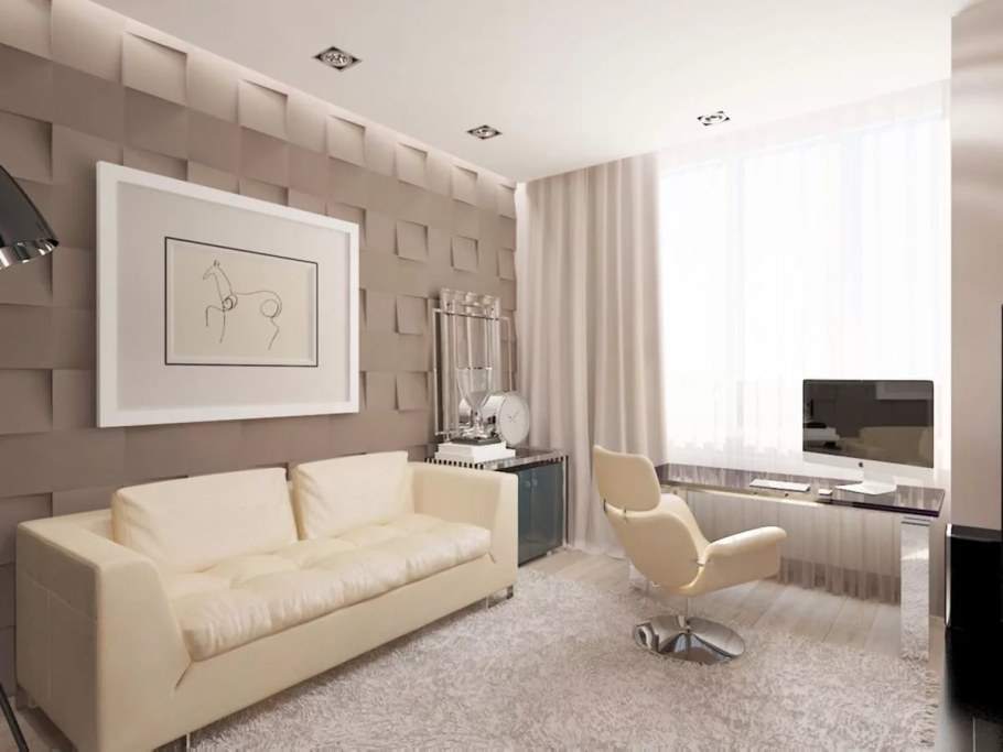 Интерьер комнаты в светлых тонах