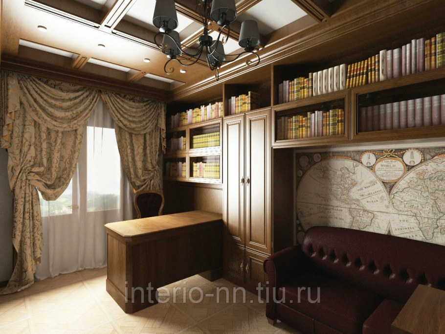Интерьер кабинета в собственном доме