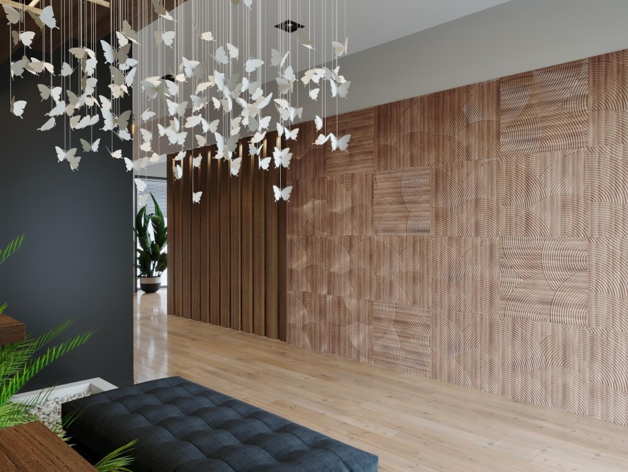 Шпонированные панели Wallhof Wood "тик"