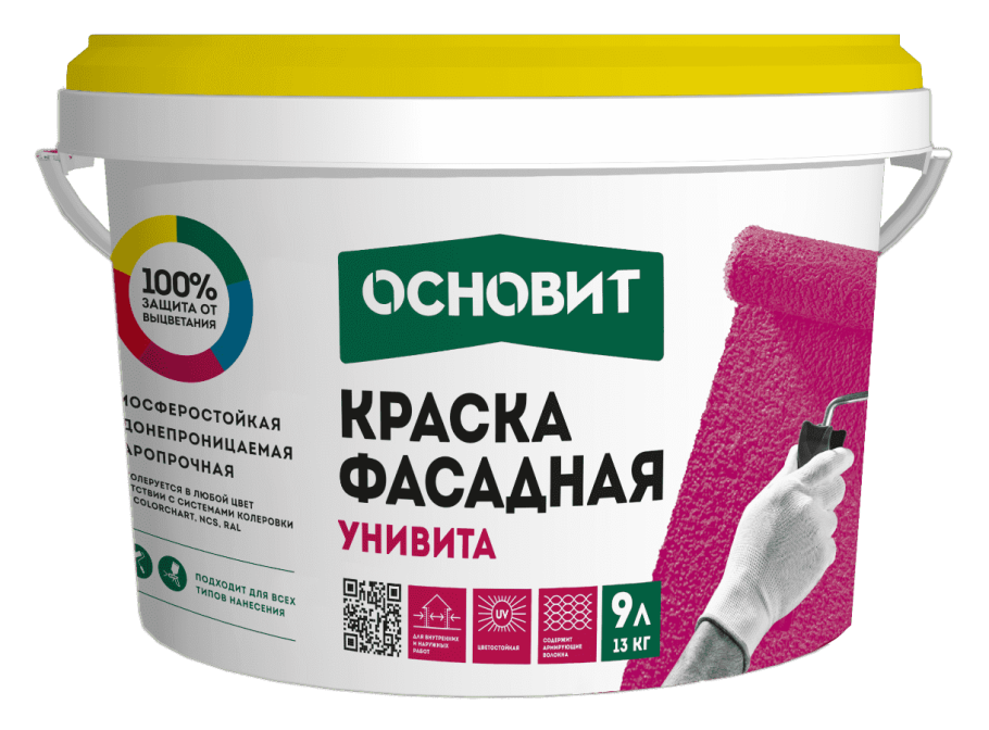 Унивита сsl93 краска силиконовая фасадная Основит