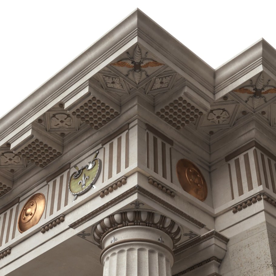 3ds Max антаблемент