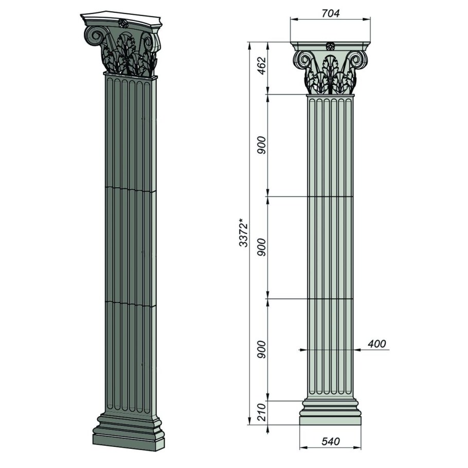 Гипсовые колонны