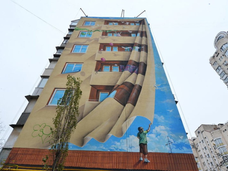 Роспись многоэтажных домов
