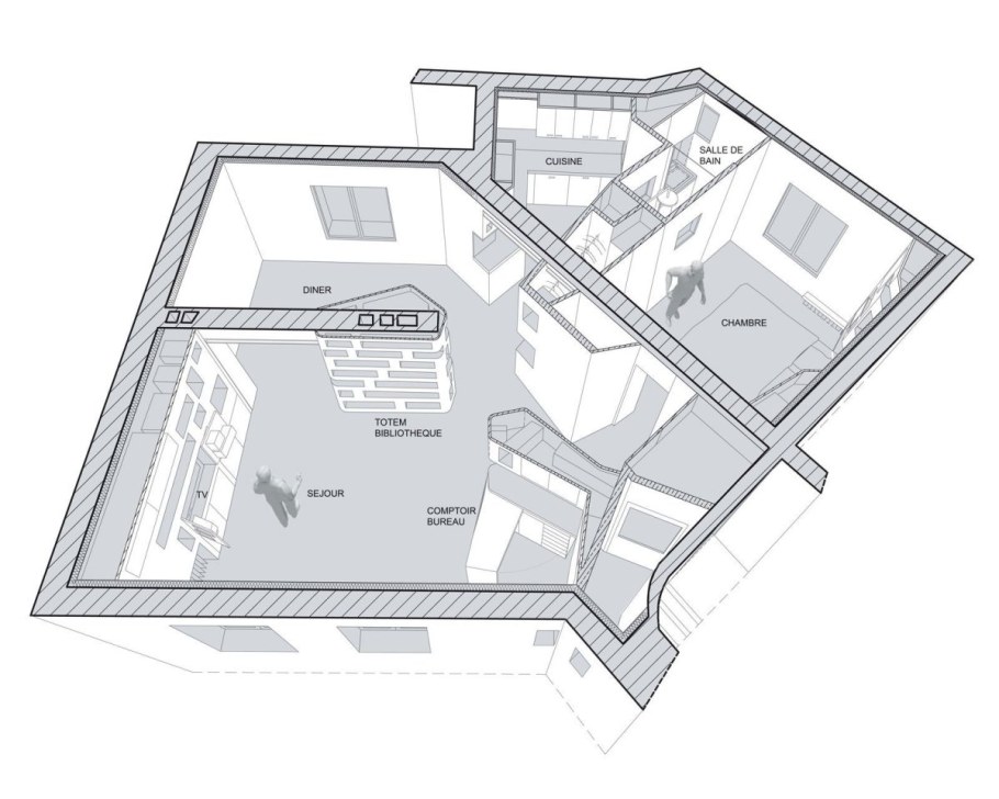 Гостиная с двумя окнами