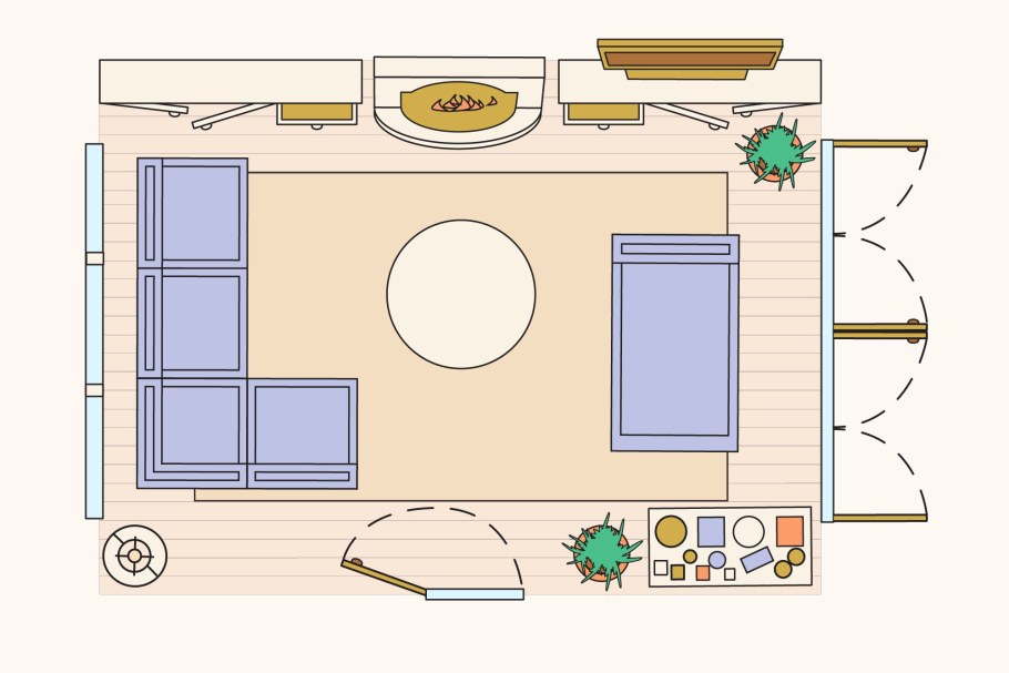 Пятиугольная гостиная