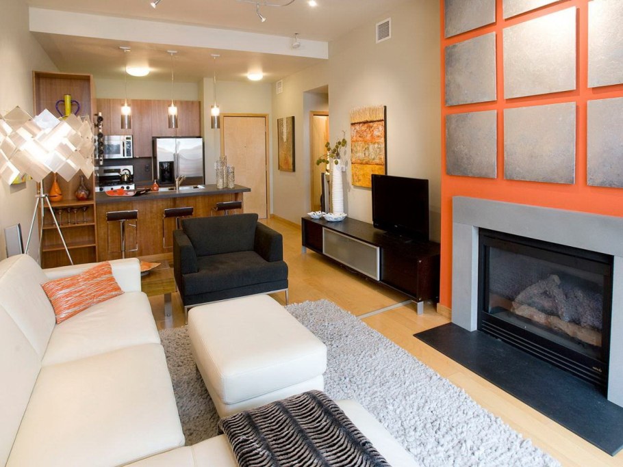 Квартира студия план расстановки мебели