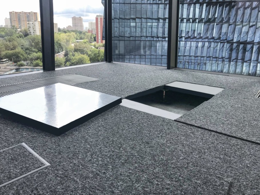 Плита фальшпола из сульфата кальция ГВЛВ (км1) k&r Design s38st/PVC aspect 2