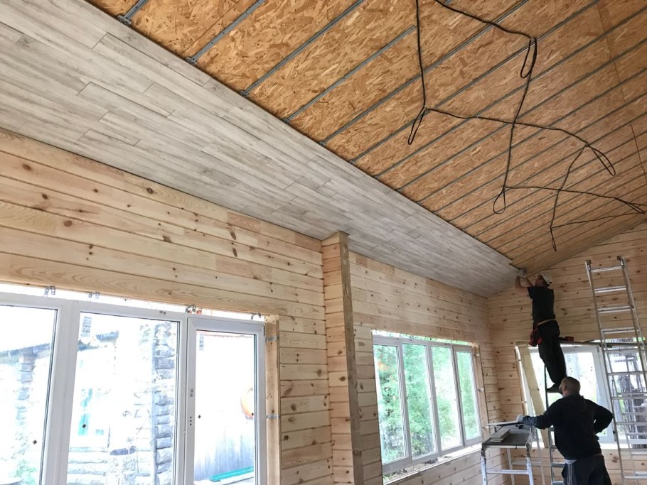 Вагонка в ванной комнате