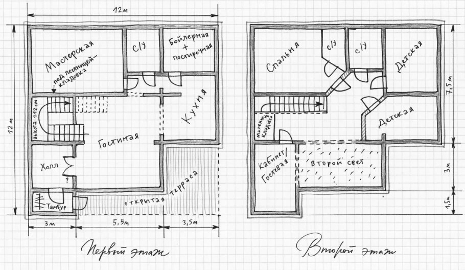 Начертить план дома