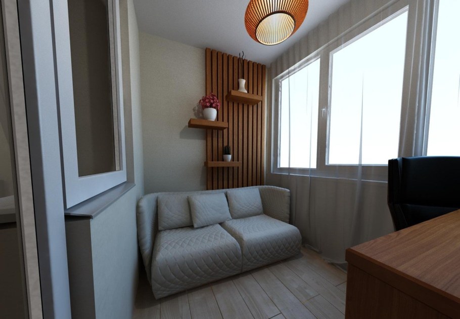 Лоджия переделанная в спальню