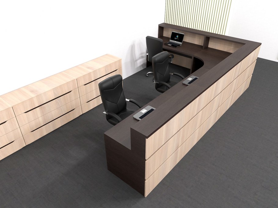 Стойка ресепшен прямая со столом