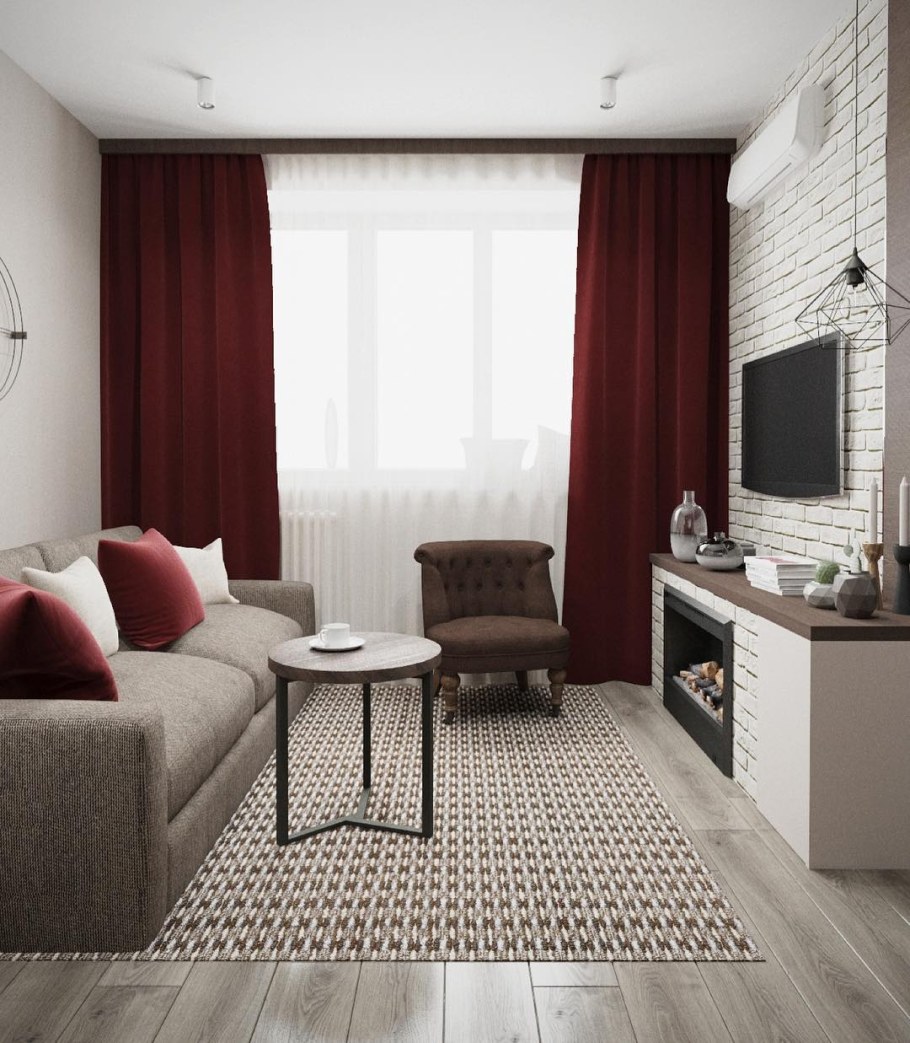 Интерьер гостиной в хрущевке