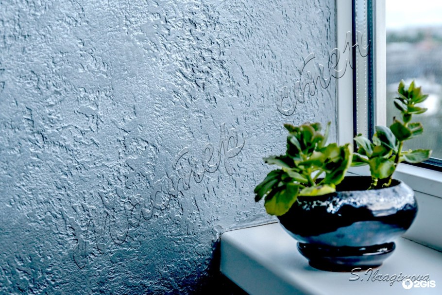 Декоративная штукатурка на веранде