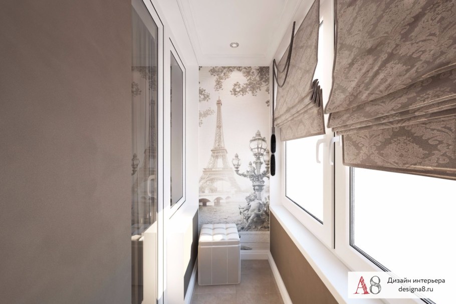 Декоративная штукатурка на балконе