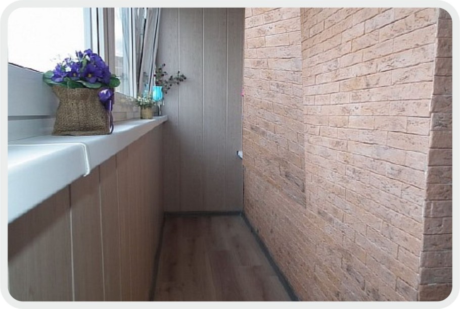 Отделка лоджии штукатуркой