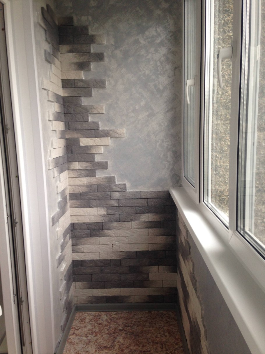 Венецианская штукатурка на лоджии