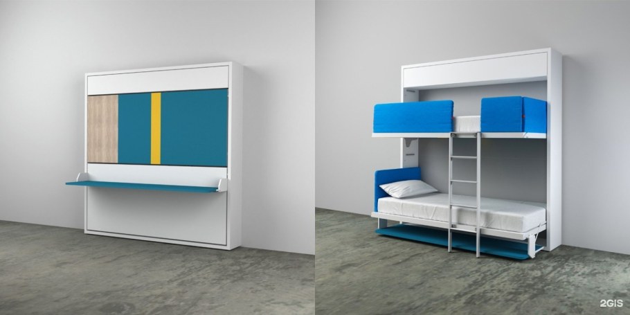 Шкаф стол-кровать-трансформер для девочки