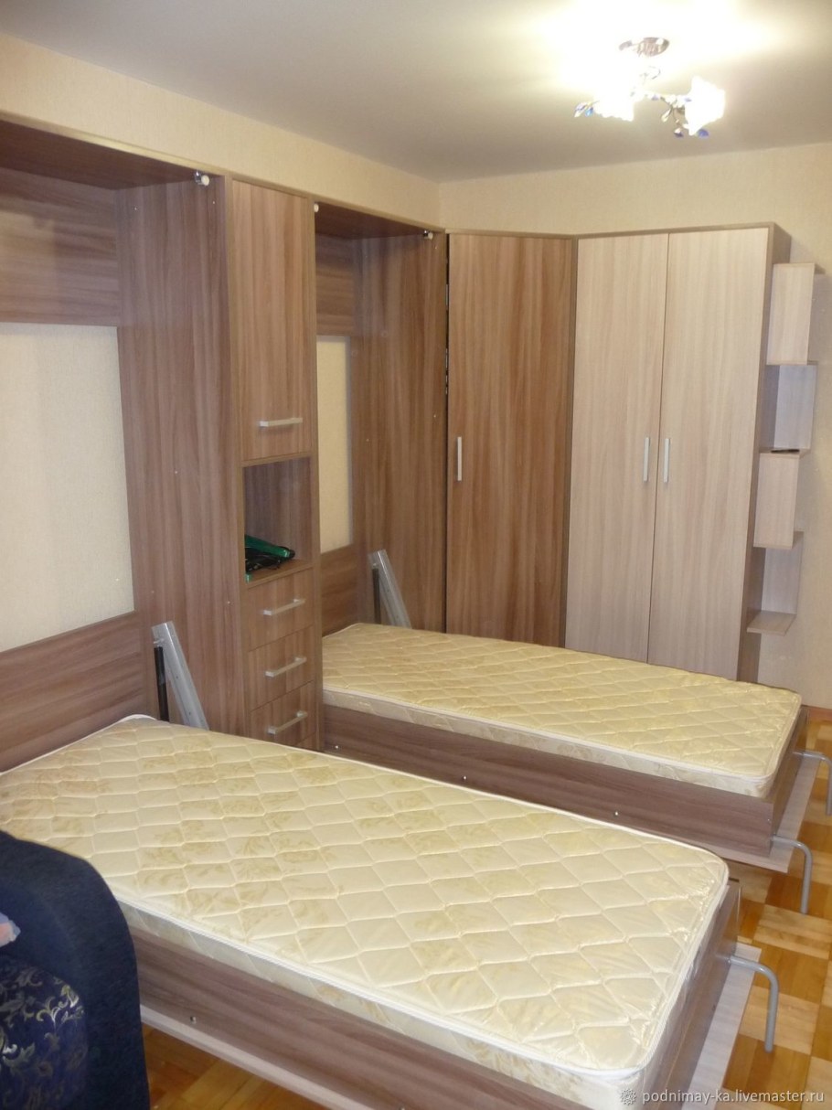 Шкаф трансформер с двумя кроватями