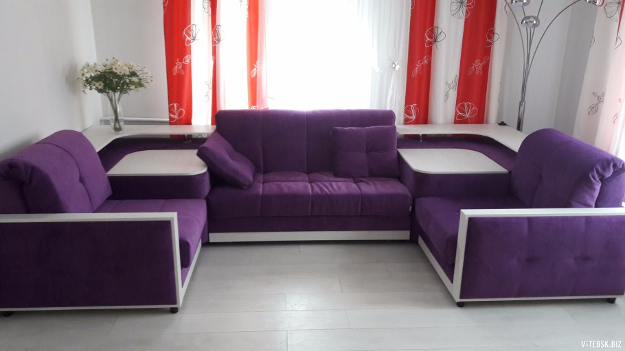 Диван п-образный лазурит