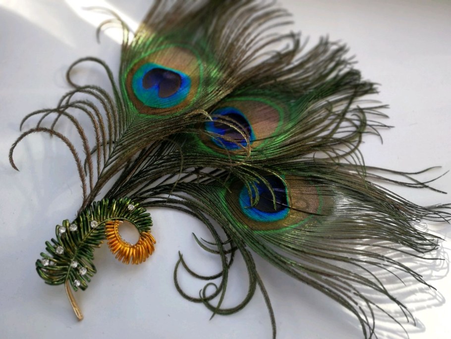 Украшения из павлиньих перьев