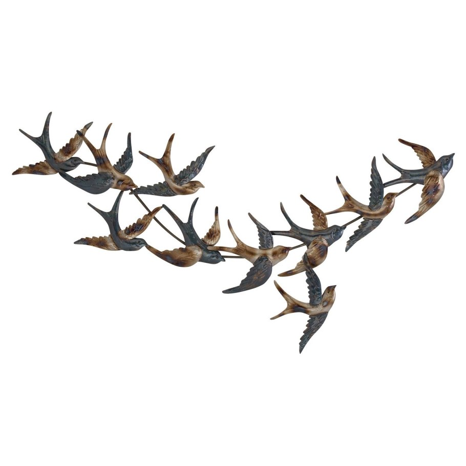 Панно из металла птицы