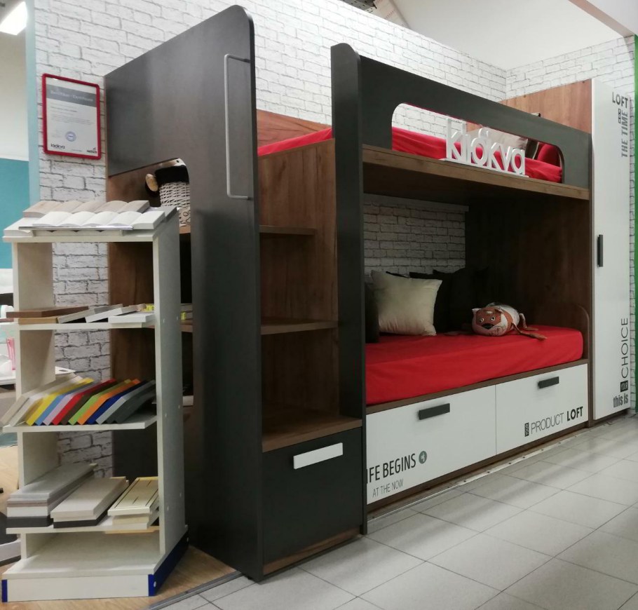 Двухъярусная кровать клюква Джуниор