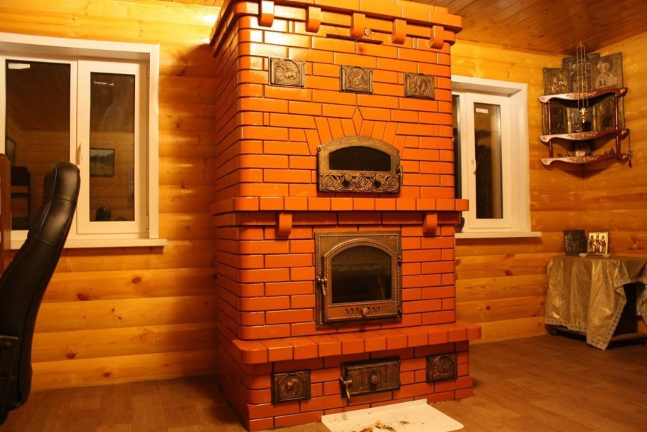 Кирпичные каминопечи