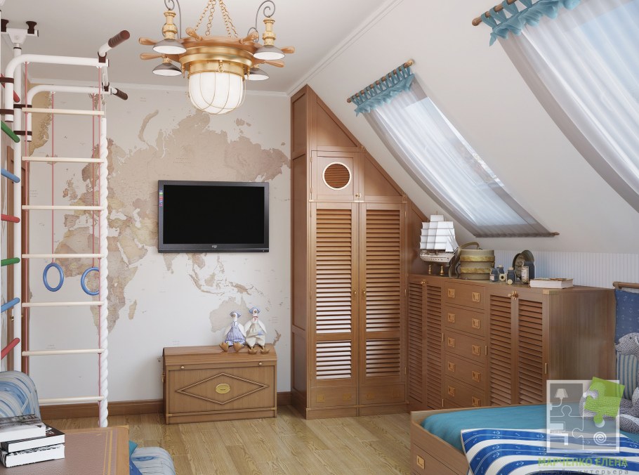 Морской стиль в интерьере