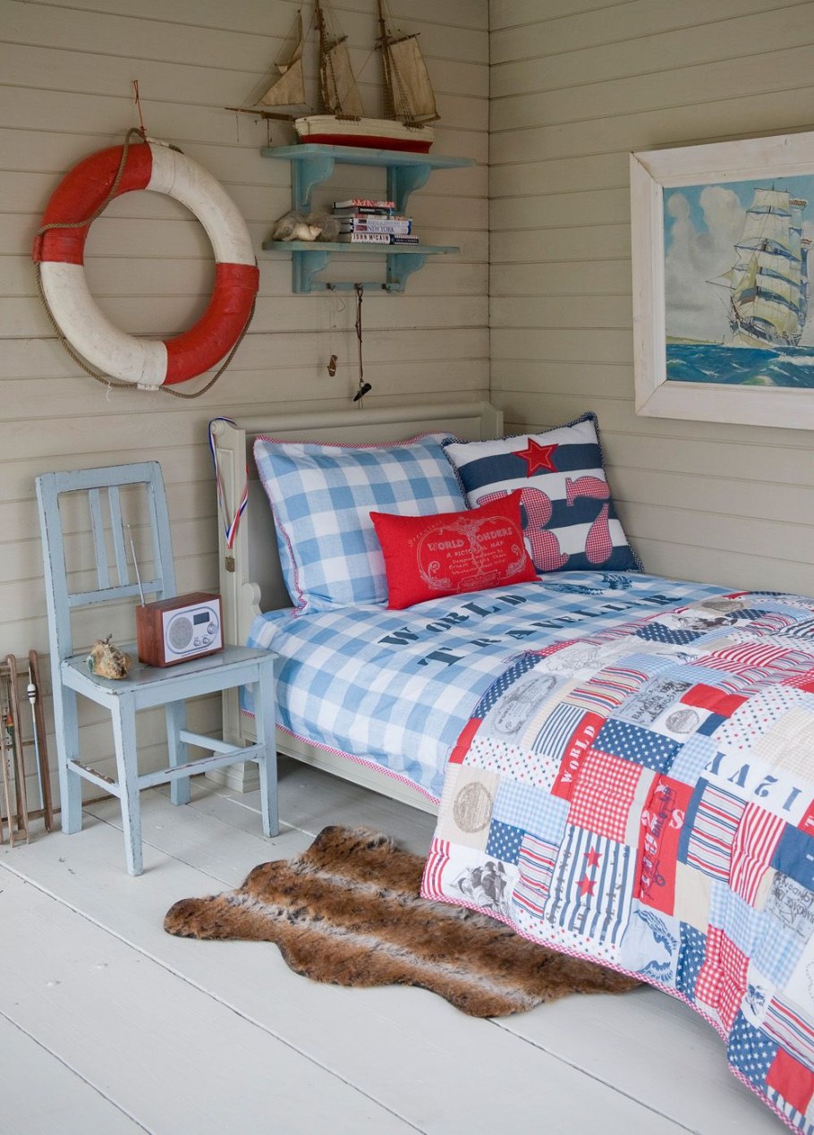 Украшение комнаты в морском стиле