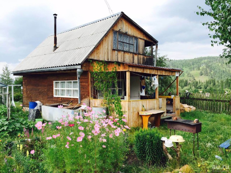 На даче