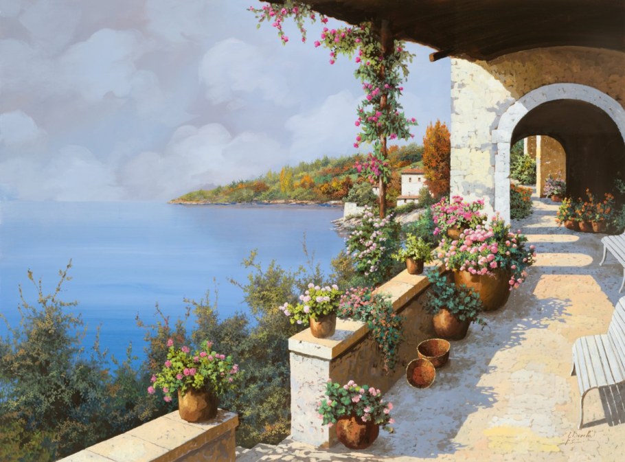 Фреска панно итальянские улочки