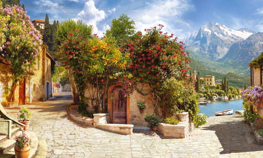 Греция улочки Санторини фрески