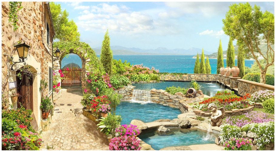 Итальянская улочка с арками Борелли Гвидо