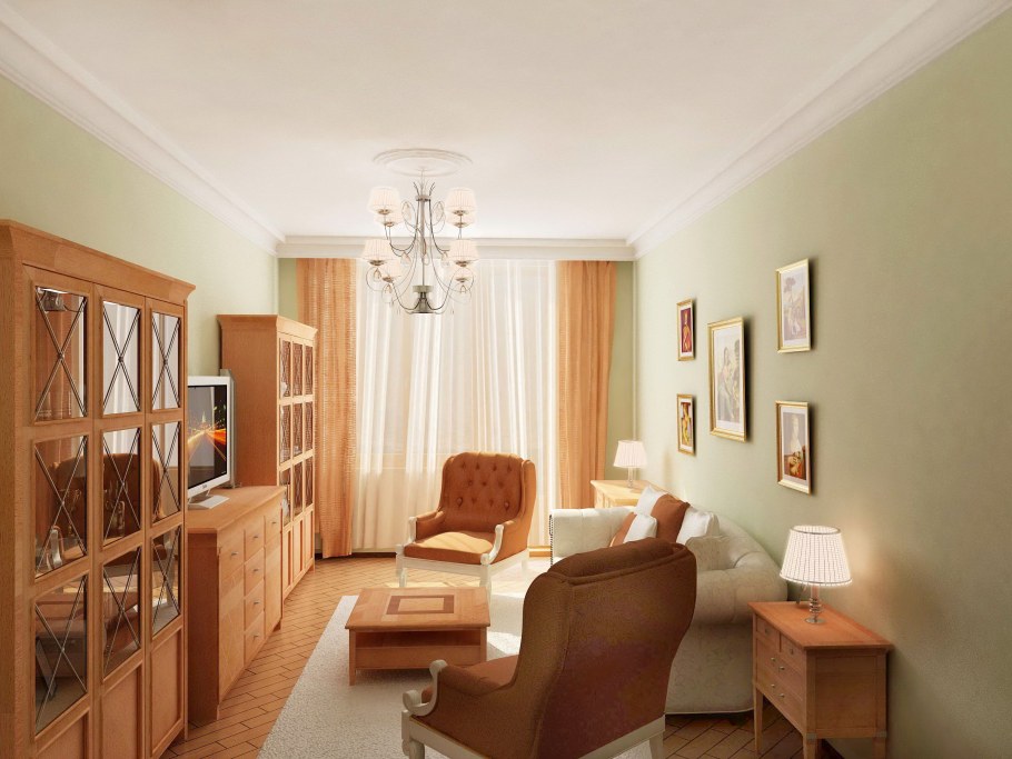 Разделение комнаты на спальню и гостиную