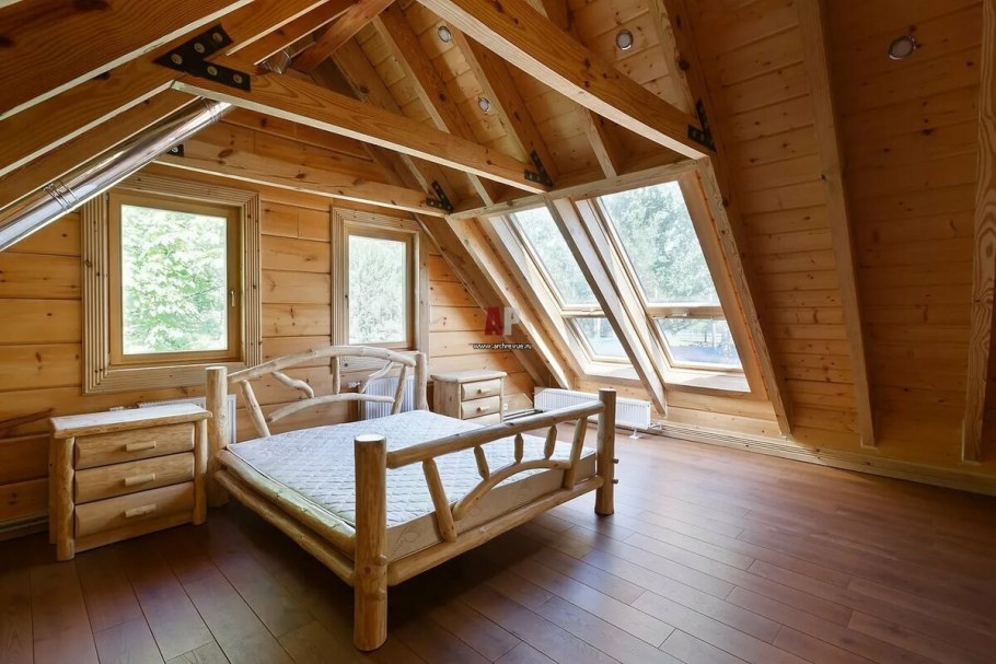 Отделка мансарды на даче