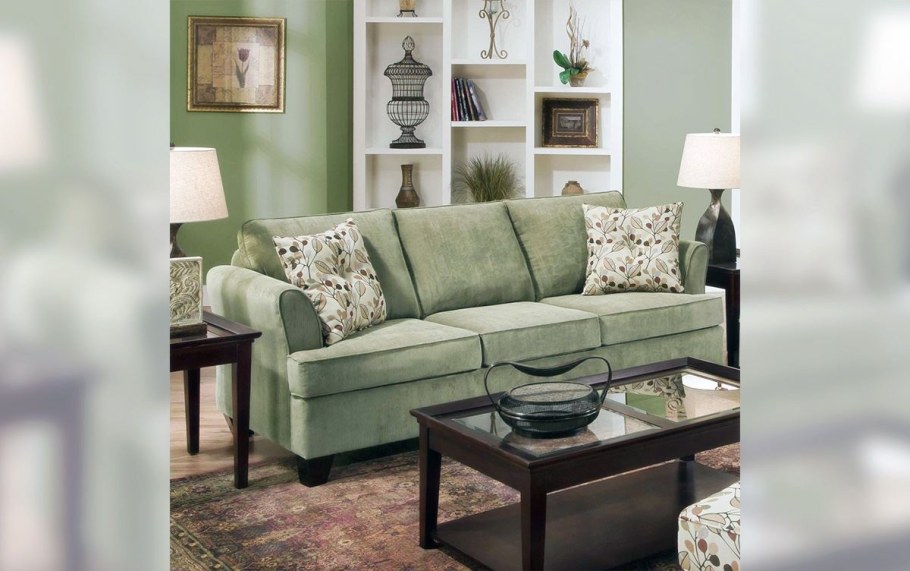 Гостиная в оливковых тонах