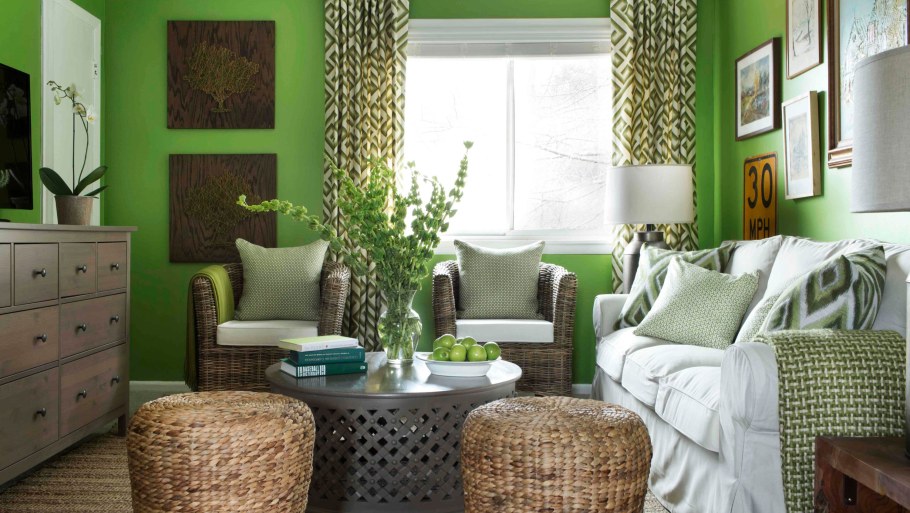 Зеленая фисташковая гамма в интерьере