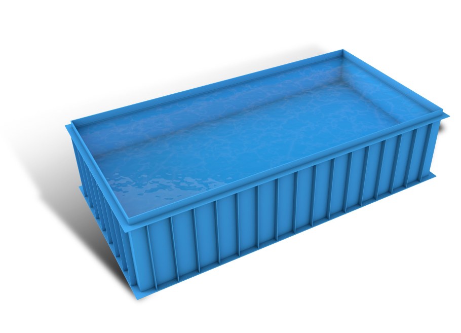 Бассейн пластиковый 5х2.5х1.5 из полипропилена