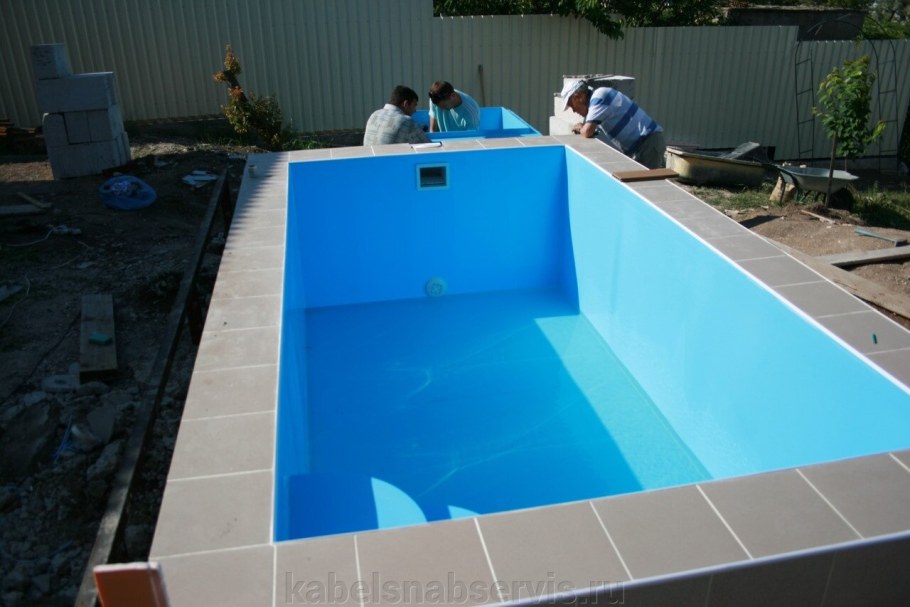 Бассейн из полипропилена 6х3х1.5м