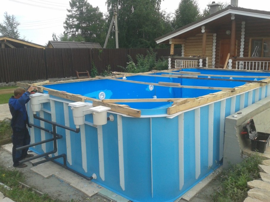 Полипропиленовый бассейн 4м * 2м