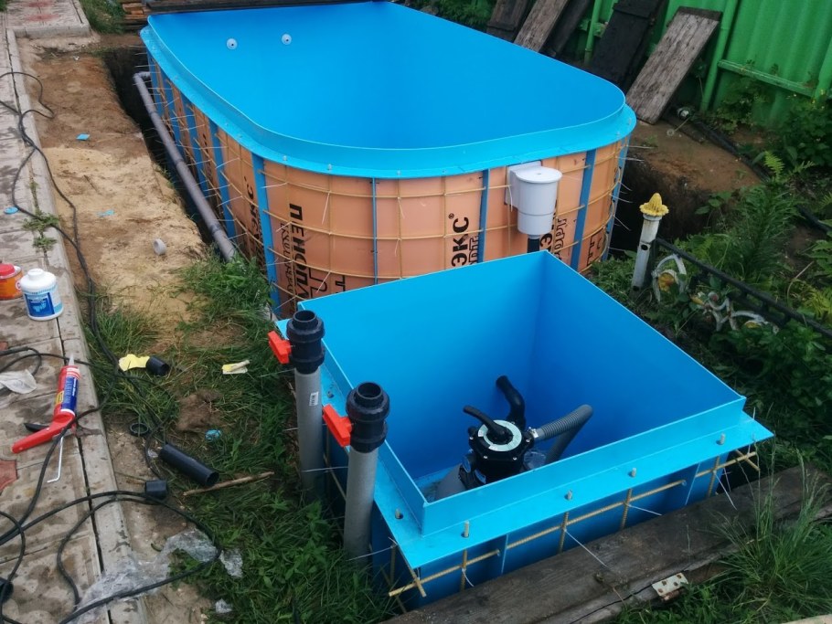 Бассейн чаша из полипропилена 5х10м