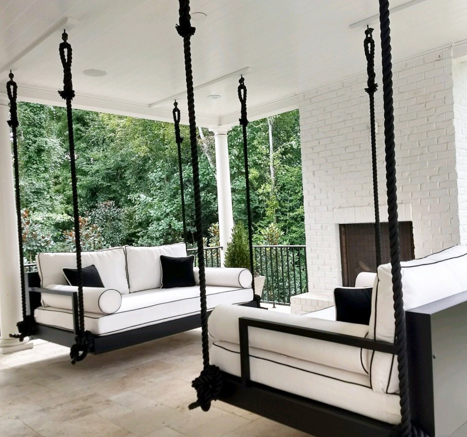 Подвесная кровать из паллет